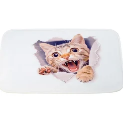 16-Pc Cat Bath Set with Memory Foam Rugs