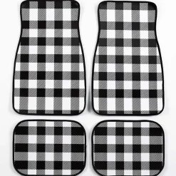 4-Pc. Monogram Plaid Car Mat Set
