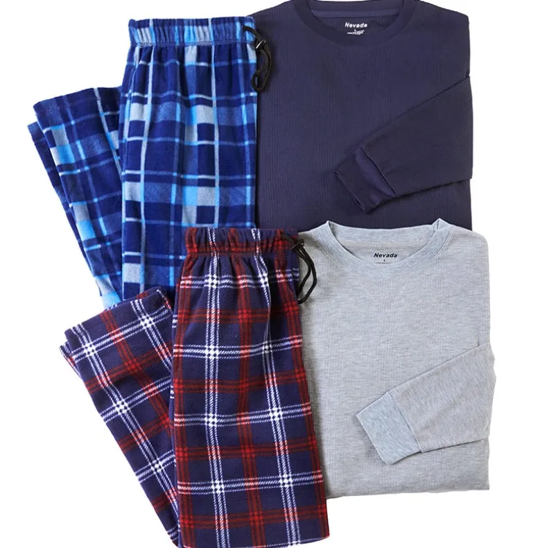 4-Pc. Thermal and Fleece Pajama Sets