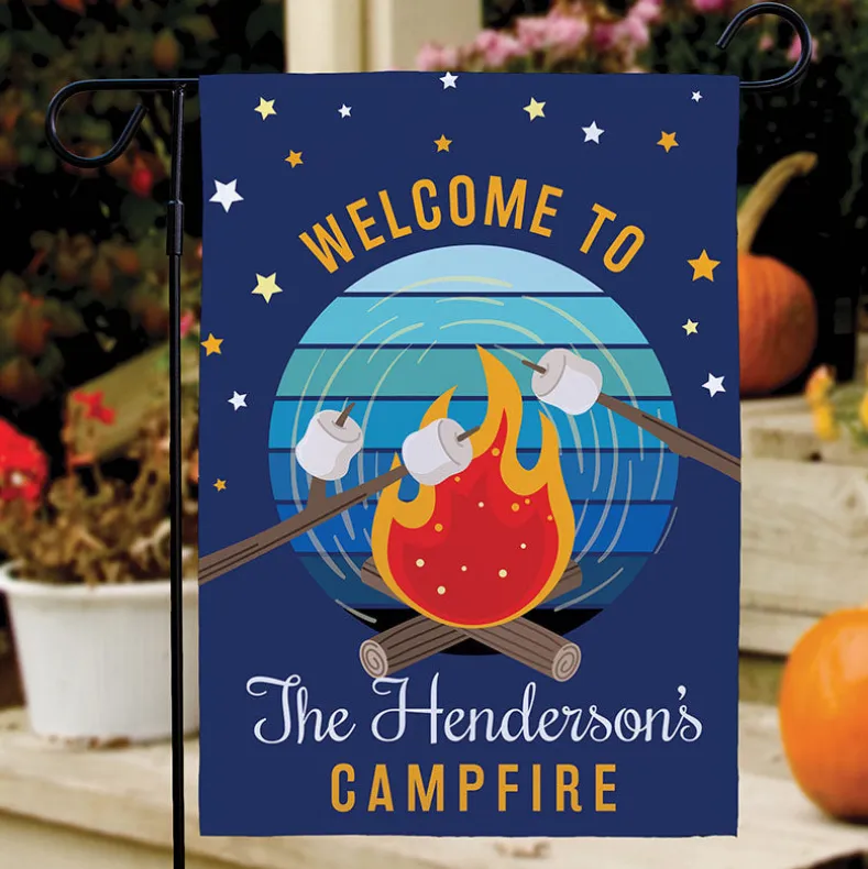 Personalized Campfire Double-Sided Garden Flag