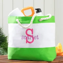 Personalized Colorful Beach Tote