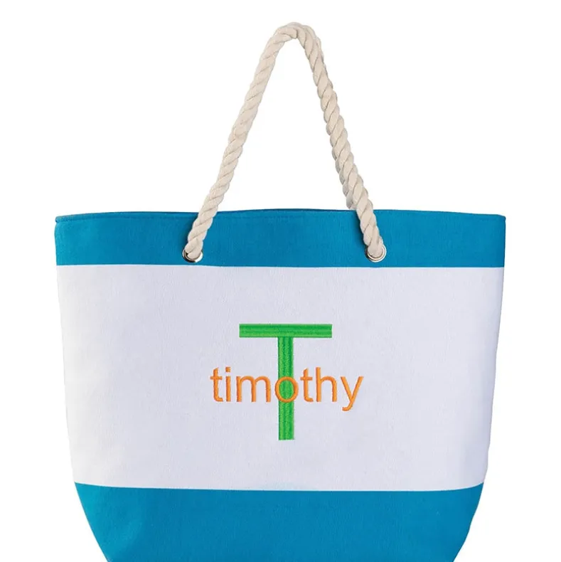 Personalized Colorful Beach Tote