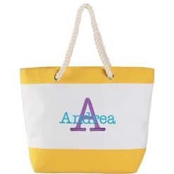 Personalized Colorful Beach Tote