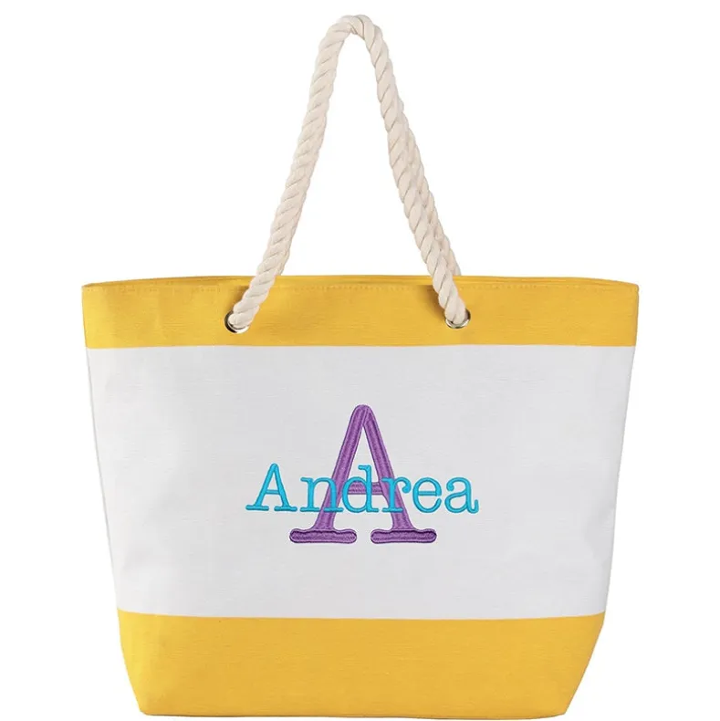 Personalized Colorful Beach Tote