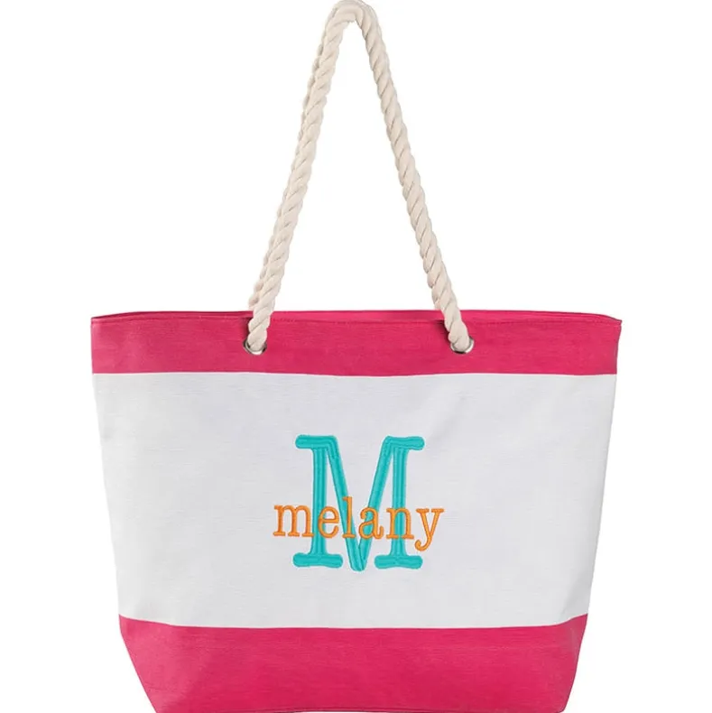Personalized Colorful Beach Tote