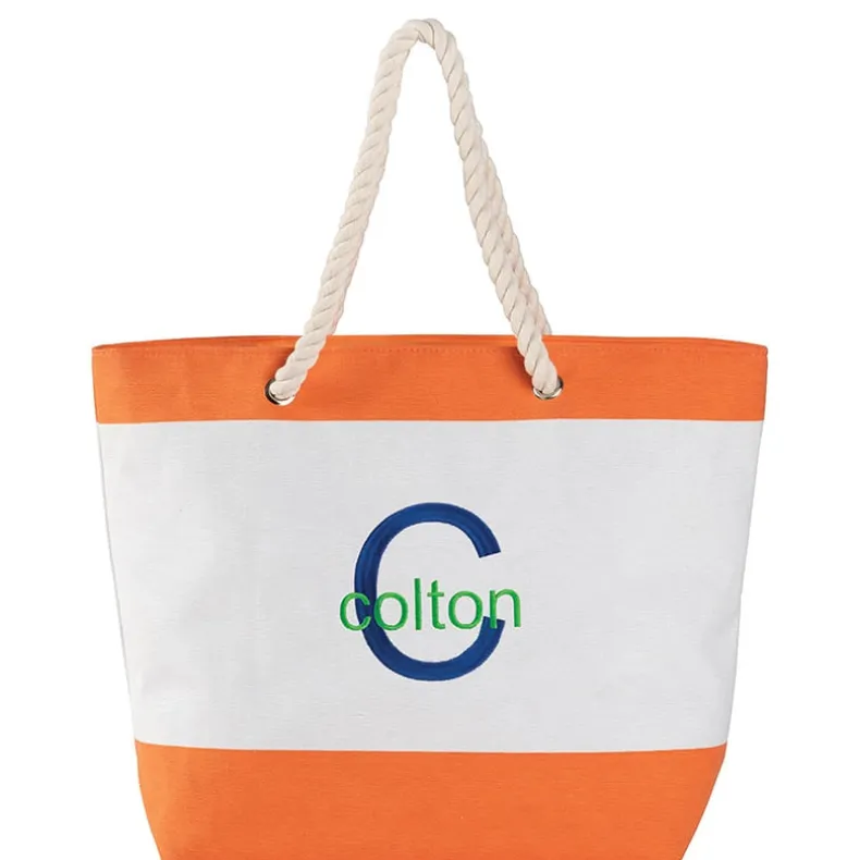 Personalized Colorful Beach Tote
