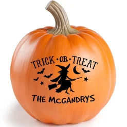 Personalized Halloween Trick-or-Treat Pumpkin