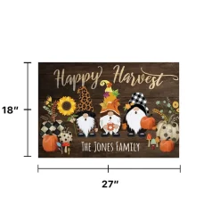 Personalized Harvest Gnome Doormat