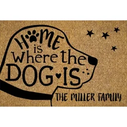 Personalized Home is Where is Dog or Cat Doormat