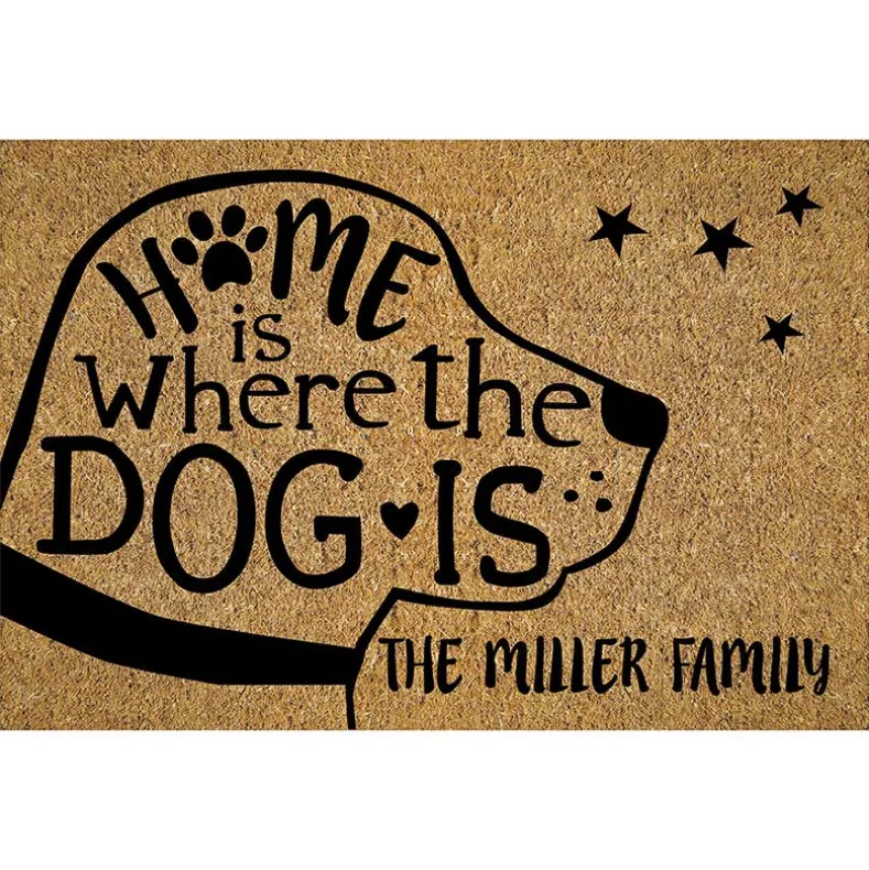 Personalized Home is Where is Dog or Cat Doormat