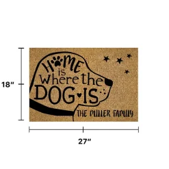 Personalized Home is Where is Dog or Cat Doormat
