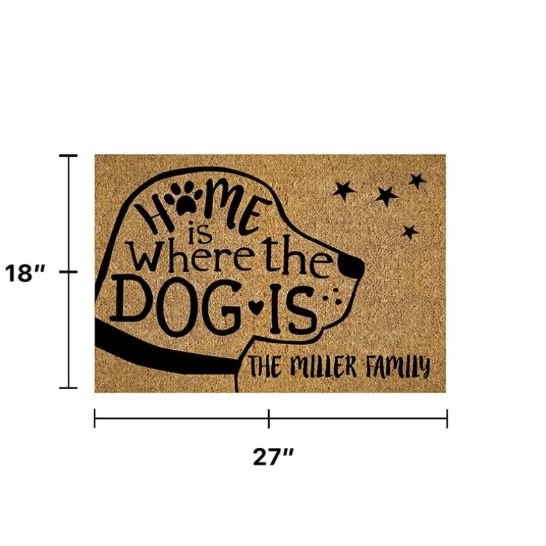 Personalized Home is Where is Dog or Cat Doormat