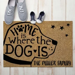 Personalized Home is Where is Dog or Cat Doormat