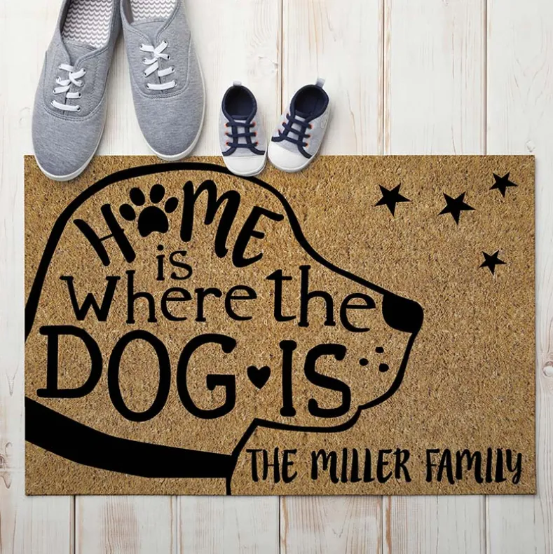 Personalized Home is Where is Dog or Cat Doormat