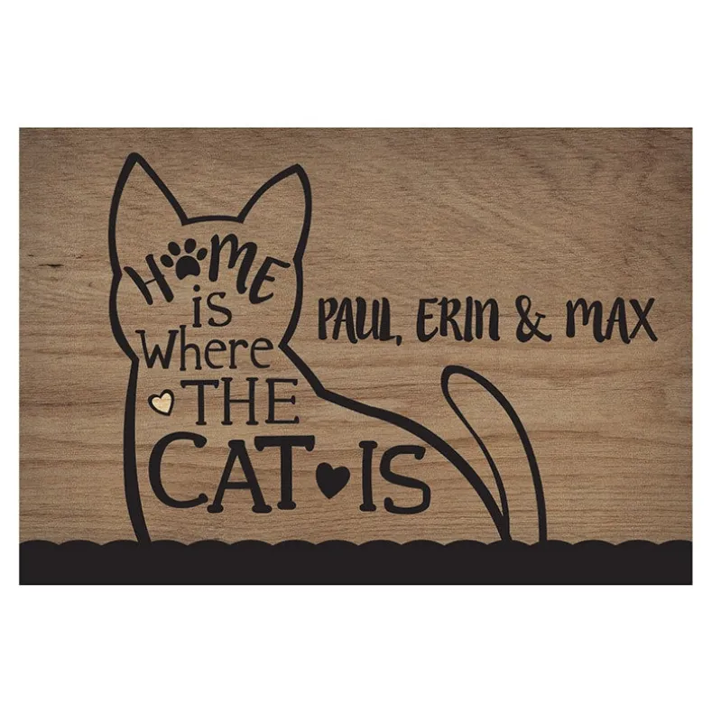 Personalized Home is Where is Dog or Cat Doormat