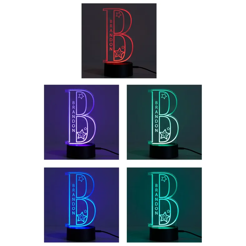 Personalized Initial LED Star Nightlight