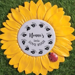 Personalized Love Bugs Sunflower Garden Stone