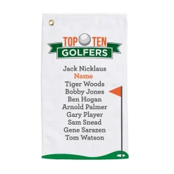 Personalized Top Ten Golf Towels