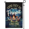 Personalized Welcome to Our Firepit Garden Flag
