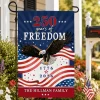 Personalized 250 Years of Freedom with Family Name Garden Flag