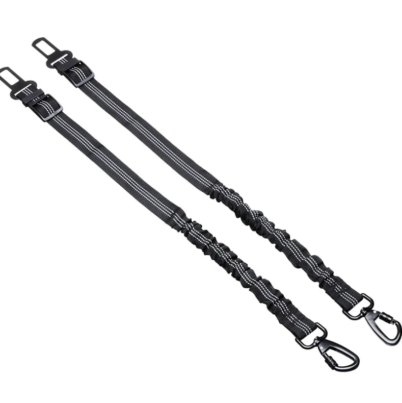 Pet Bungee Seat Belts Set of 2,Expands 21" with Rotating Clamp