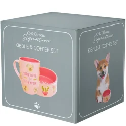 Pet Lover Dog Bowl and Coffee Mug Matching Gift Set
