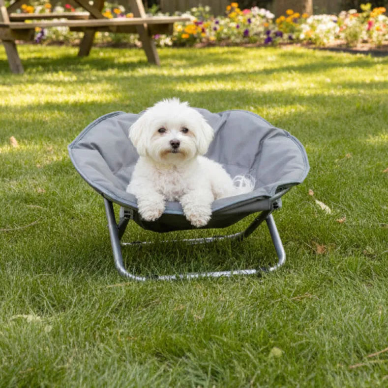 Pet Moon Chair Bed Foldable Indoor Outdoor Elevated Adjustable Height