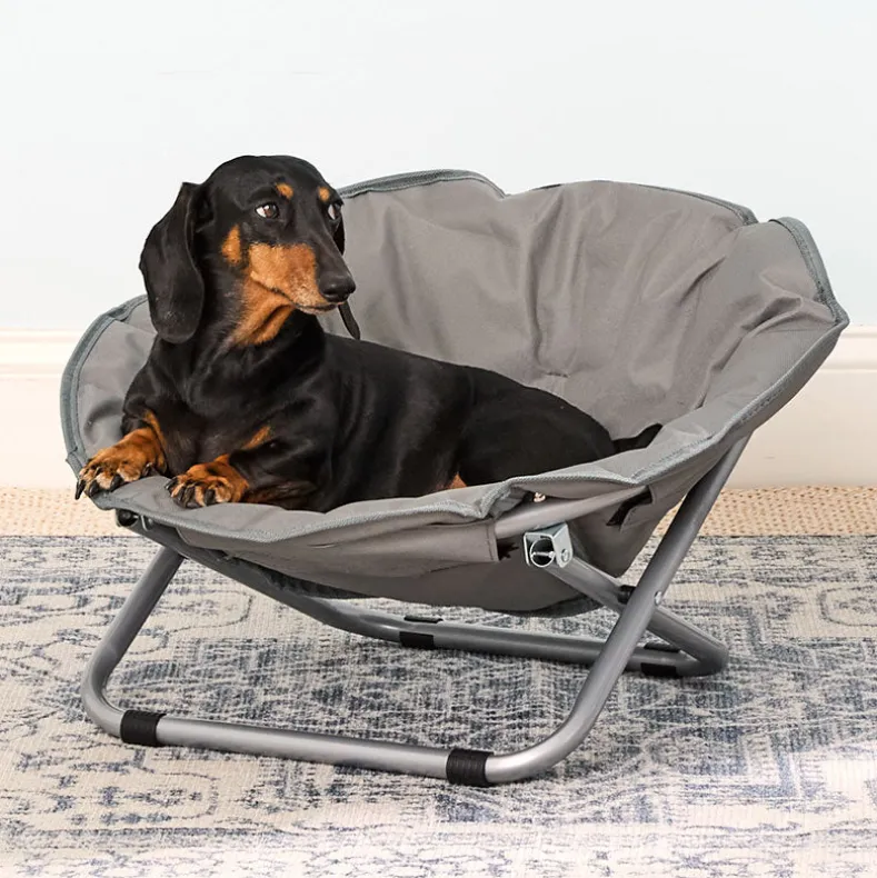 Pet Moon Chair Bed Foldable Indoor Outdoor Elevated Adjustable Height