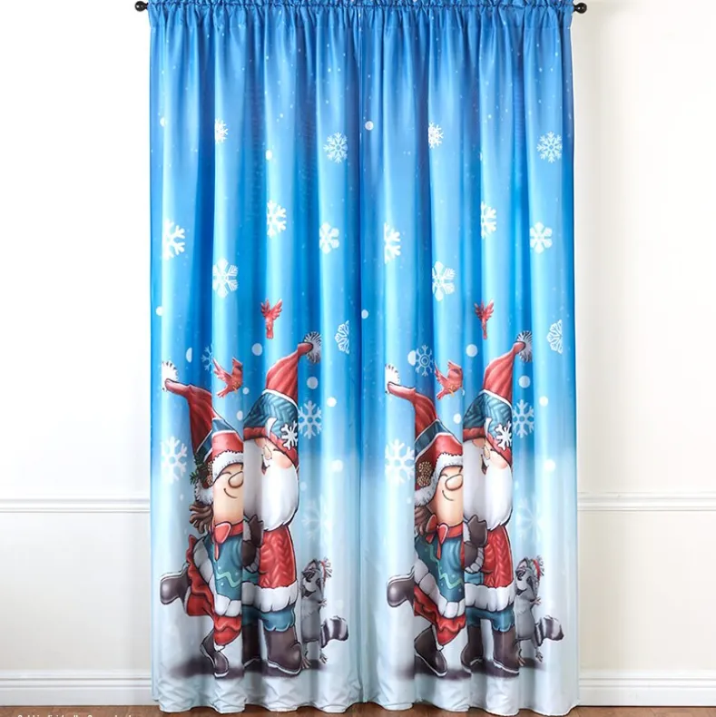 Petunia and Gnorme Winter Fun Gnome Panel or Valance