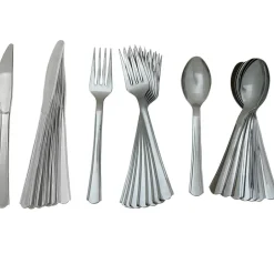 Plastic Disposable Silverware Set of 24 or Serving Utensils Set of 4