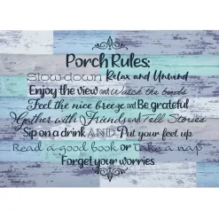 Porch Rules Indoor/Outdoor Area, Accent, or Runner Rug