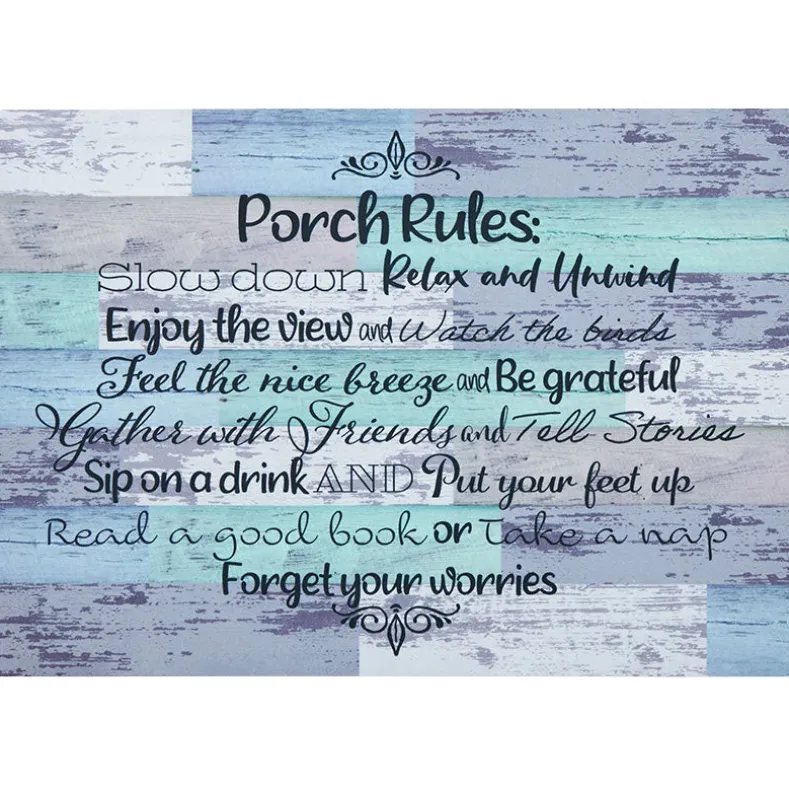Porch Rules Indoor/Outdoor Area, Accent, or Runner Rug