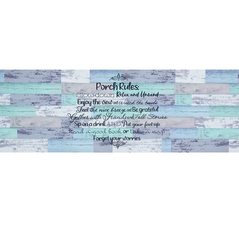 Porch Rules Indoor/Outdoor Area, Accent, or Runner Rug
