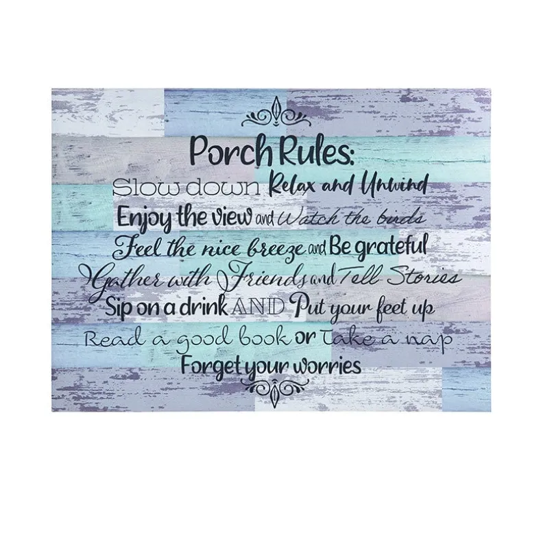 Porch Rules Indoor/Outdoor Area, Accent, or Runner Rug