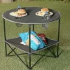 Portable Folding Picnic Table with Shelf - Waterproof, Perfect For Outdoors