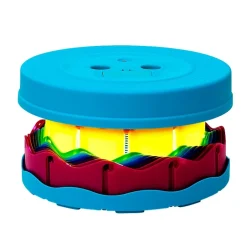 Portable Folding Stool With LED Light Height Adjustable Retractable