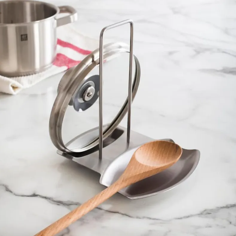 Pot Lid Holder and Spoon Rest Holder Stainless Steel