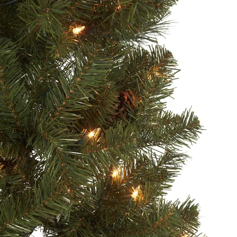 Prelit Slim Christmas Tree - 7 Ft