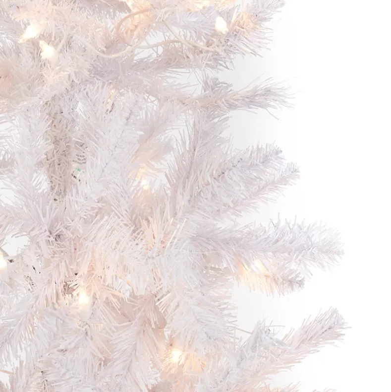 Prelit Slim Christmas Tree - 7 Ft