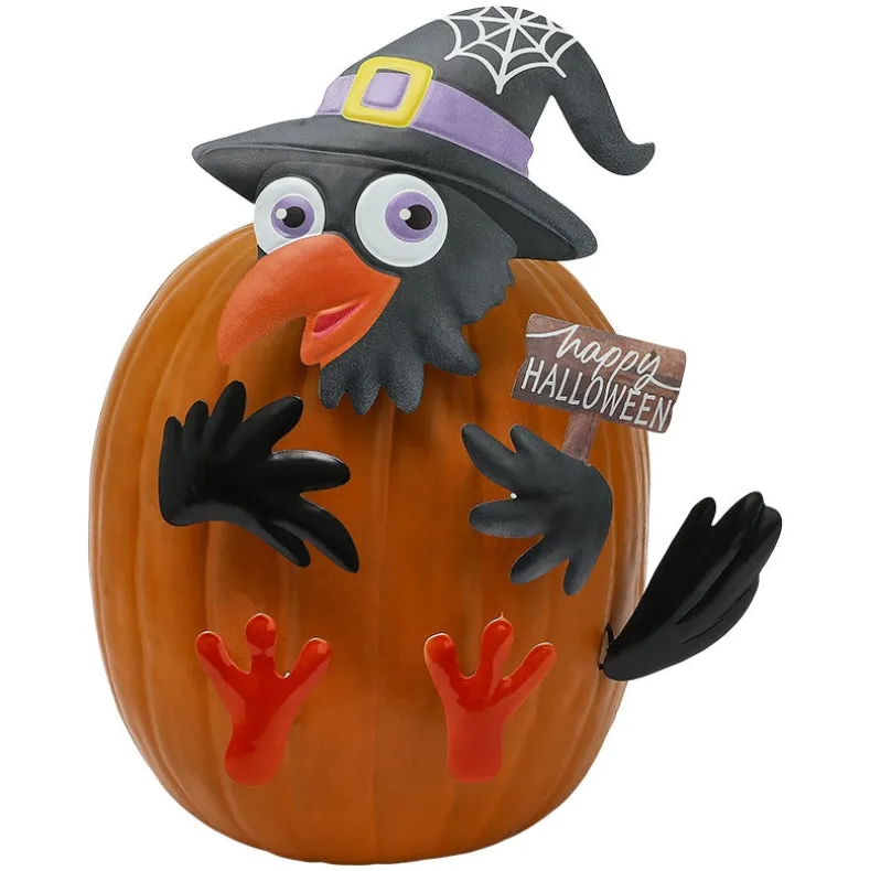 Pumpkin Decorating Kits Metal In Cat Ghost Bird Or Skeleton Characters