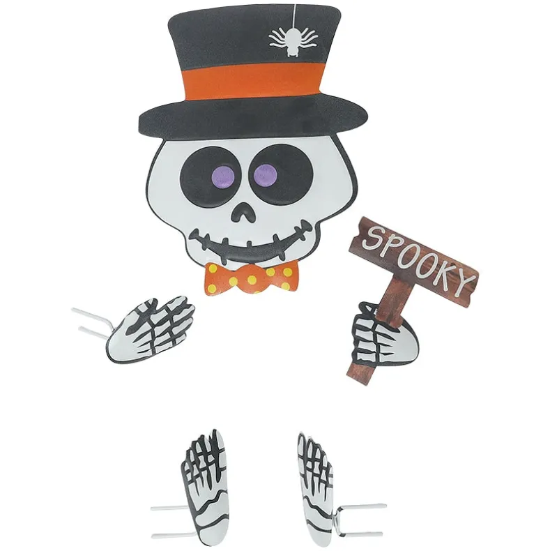 Pumpkin Decorating Kits Metal In Cat Ghost Bird Or Skeleton Characters