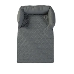 Quilted Pet Bed with Headrest