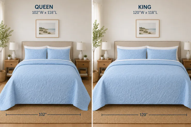 Quilted Shell Bedspread Ensemble
