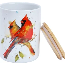 Red Cardinal Kitchen Canister