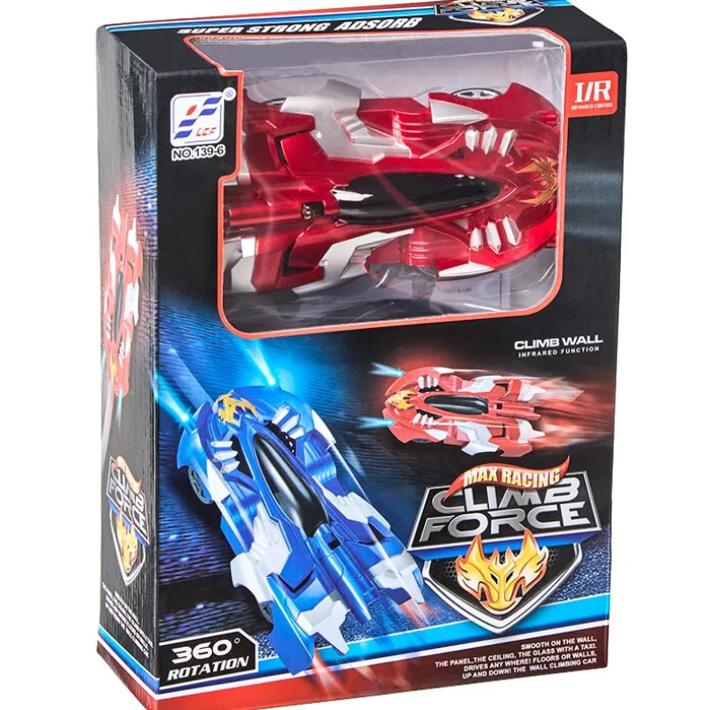 Remote Control Wall-Climbing Car - Rechargeable with LED Lights