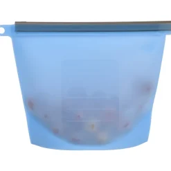 Reusable Blue Silicone Storage Bag