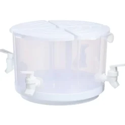 Rotating Plastic Beverage Drink Dispenser - 4 Separate Compartments