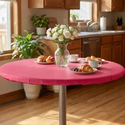 Round Solid Color Custom Fit Tablecloth