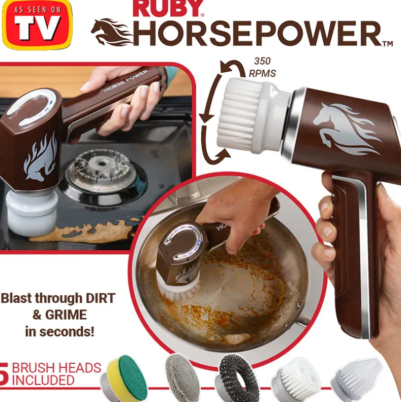 Ruby® Horsepower™ Handheld Cordless Rechargeable Power Scrubber