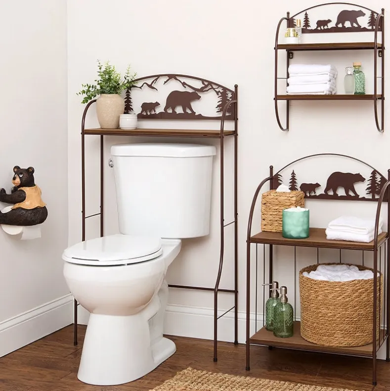 Rustic Lodge Bear Towel Holder